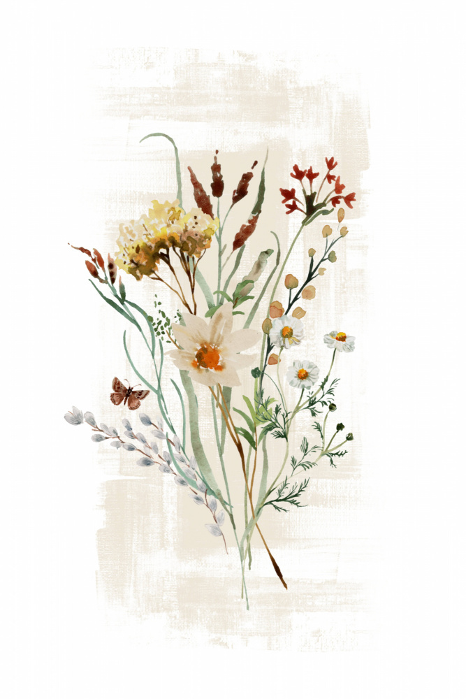 Wild Floral in soft shades van Sally Ann Moss