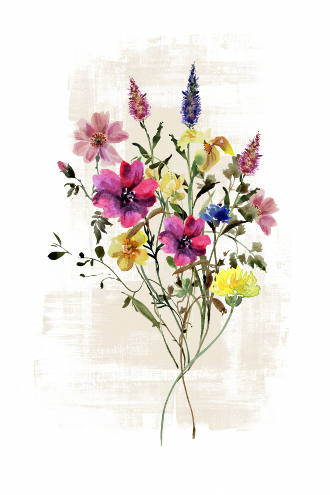 Wild Floral in rich shades van Sally Ann Moss