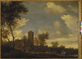 Het feest onder de meiboom Salomon van Ruysdael