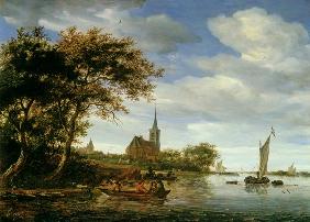 rivierscène Salomon van Ruysdael
