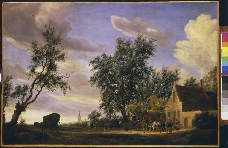 Herberg De Witte Zwaan Salomon van Ruysdael van Salomon van Ruysdael