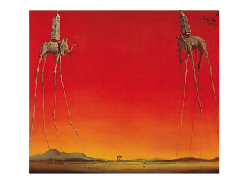 Les Elephants  / De olifanten - Poster Salvador Dali van Salvador Dali