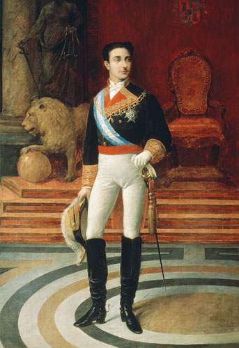 Portrait of Alfonso XII (1857-85) van Salvador Martinez Cubells