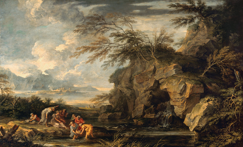 The Finding of Moses van Salvator Rosa
