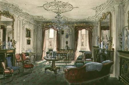 Interior of a drawing room in a town house van Samuel A. Rayner