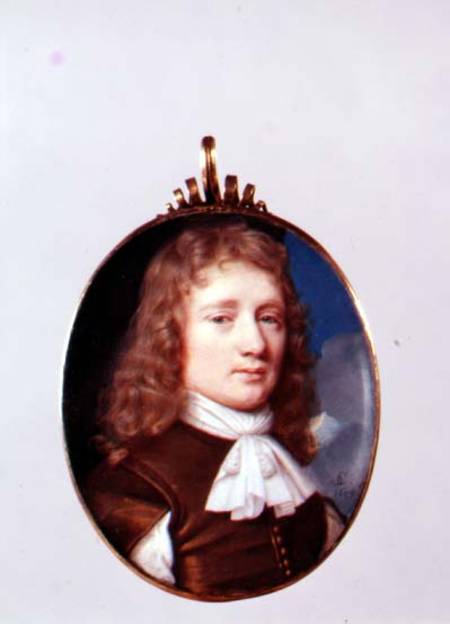 Miniature portrait of an Unknown Man van Samuel Cooper