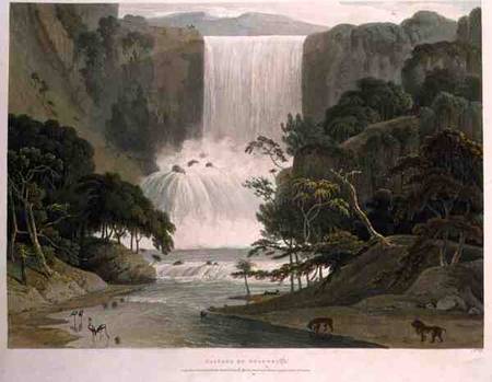 Cascade on Sneuwberg, plate 25 from 'African Scenery and Animals', engraved by the artist van Samuel Daniell