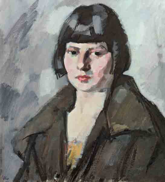 Head of a Young Girl, c.1920 van Samuel John Peploe