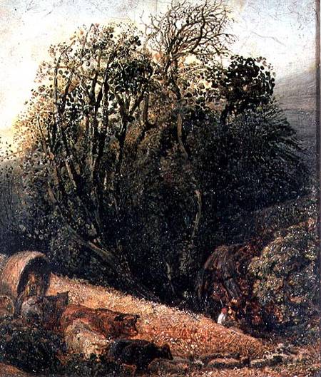 A Cornfield Bordered by Trees van Samuel Palmer