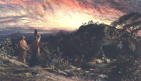 The Dawn of Life (w/c and gouache) van Samuel Palmer