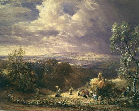 Harvesting (gouache) van Samuel Palmer