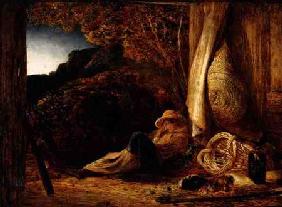 The Sleeping Shepherd, 1834 (tempera with oil glaze on paper, laid on panel)