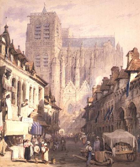 Church of St. Wolfram at Abbeville van Samuel Prout