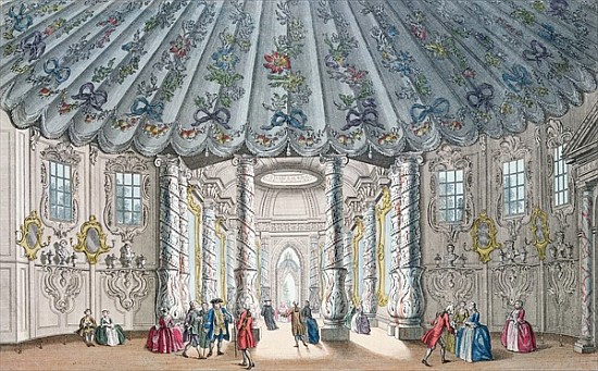 Interior View of the elegant music room in Vauxhall Gardens; engraved by H. Roberts van Samuel Wale