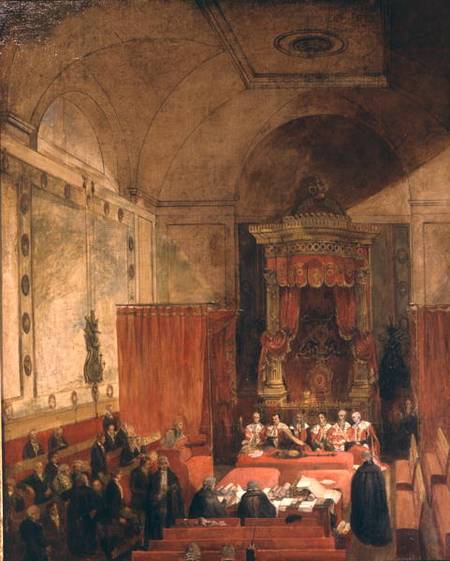 The Passing of the Reform Bill in 1832 van Samuel William I Reynolds