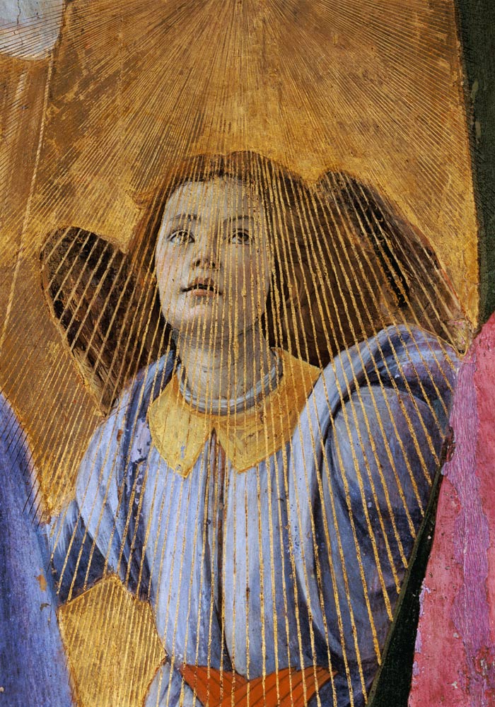 Angel, from the 'Coronation of the Virgin' van Sandro Botticelli