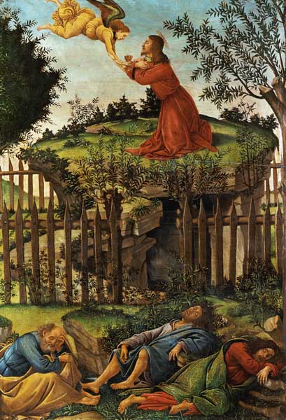 Christ at Mount o.Olives van Sandro Botticelli