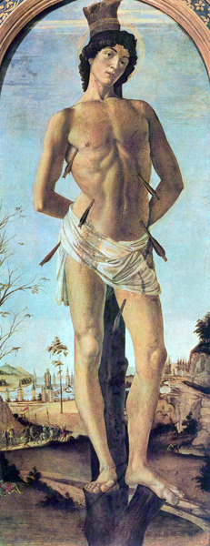 Saint Sebastian van Sandro Botticelli