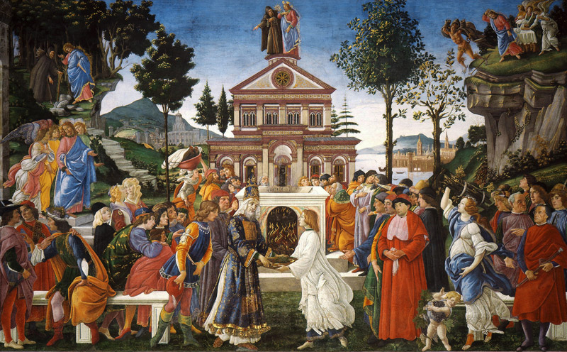 The Temptation of Christ van Sandro Botticelli