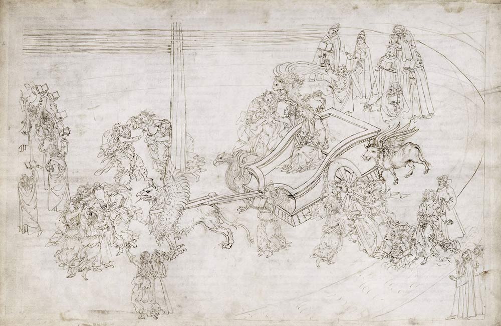 Illustration to the Divine Comedy by Dante Alighieri (Purgatorio 31) van Sandro Botticelli