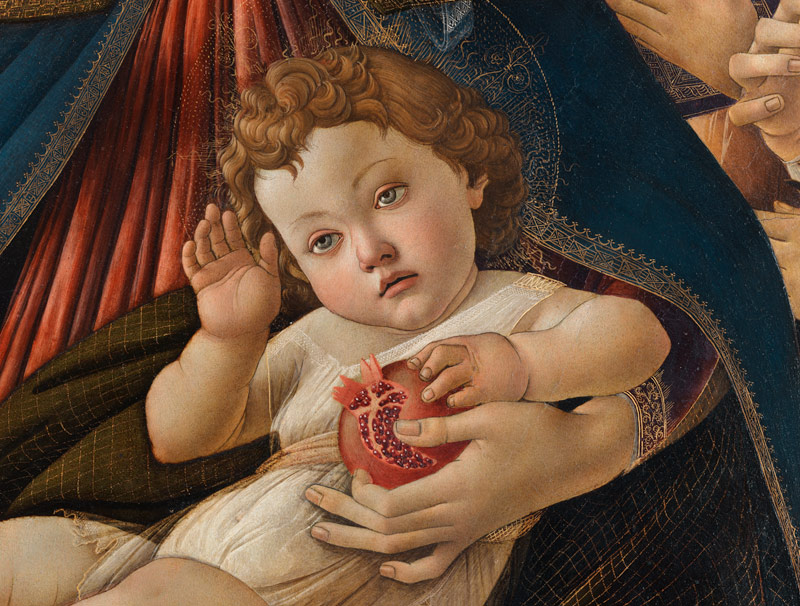 S.Botticelli, Madonna Granatapfel, Det. van Sandro Botticelli