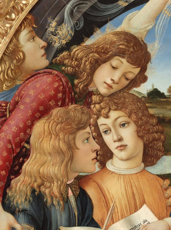 Botticelli, Madonna Magnificat, Angel van Sandro Botticelli