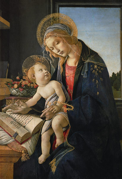 Maria met het boek van Sandro Botticelli