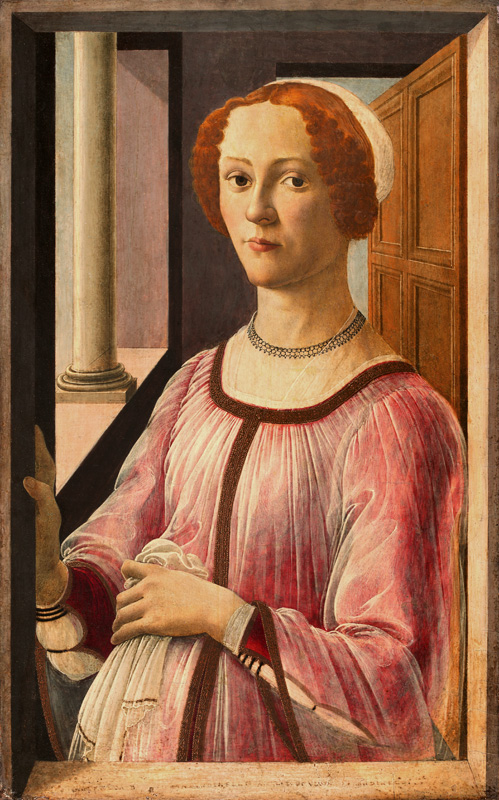 Portrait of Smeralda Bandinelli van Sandro Botticelli
