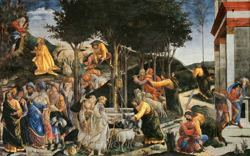 Prüfungen des Moses van Sandro Botticelli
