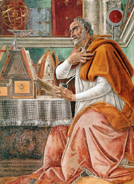 St.Augustine in his Cell van Sandro Botticelli
