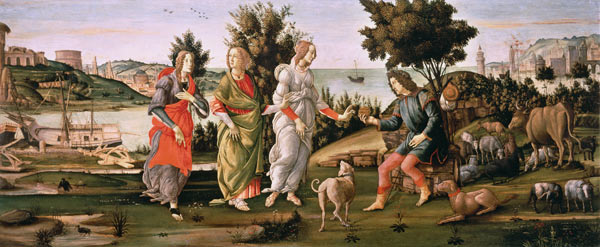 S.Botticelli, Urteil des Paris van Sandro Botticelli