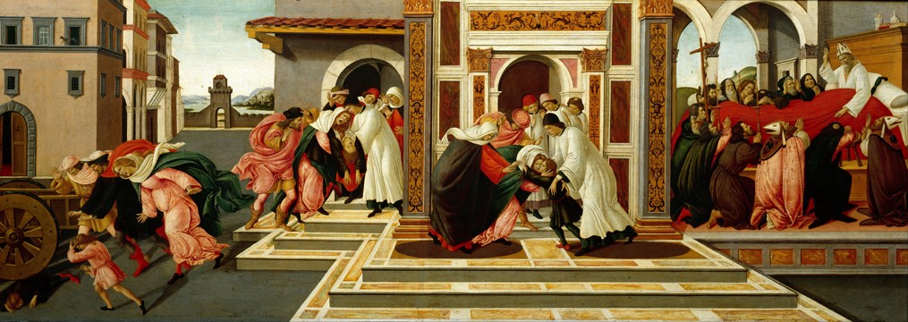 Last Miracle and the Death of Saint Zenobius van Sandro Botticelli