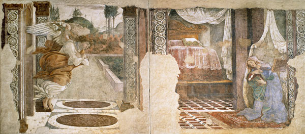 The Annunciation from San Martino della Scala van Sandro Botticelli