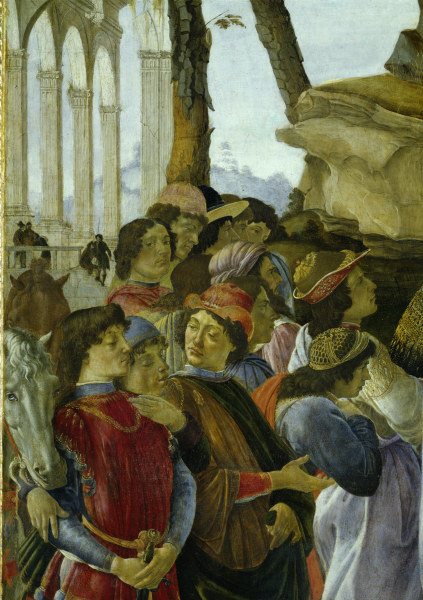 Botticelli / Adoration of Kings, Detail van Sandro Botticelli