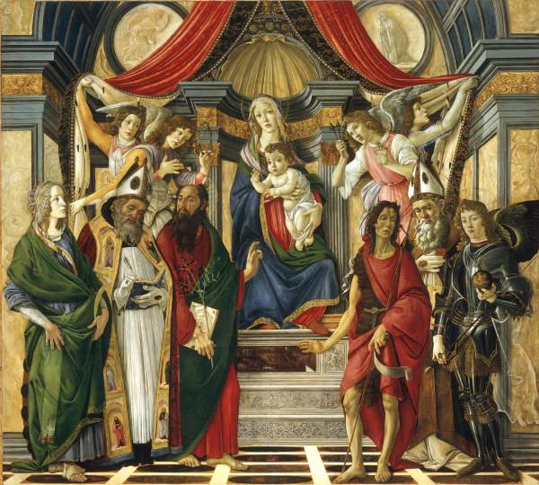 Botticelli, Enthroned Mary van Sandro Botticelli