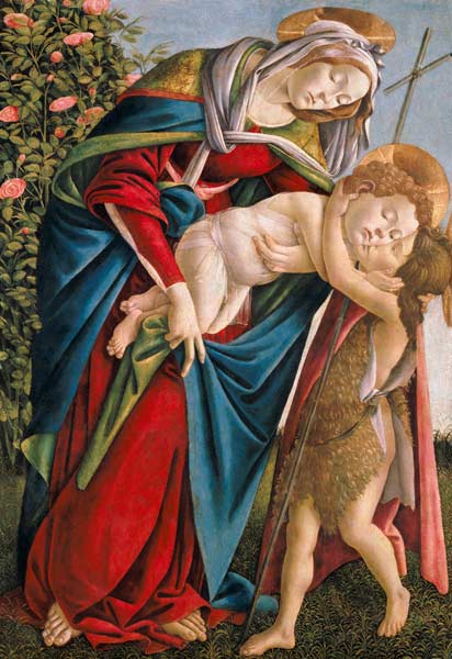 Madonna mit Kind und dem Johannesknaben. van Sandro Botticelli