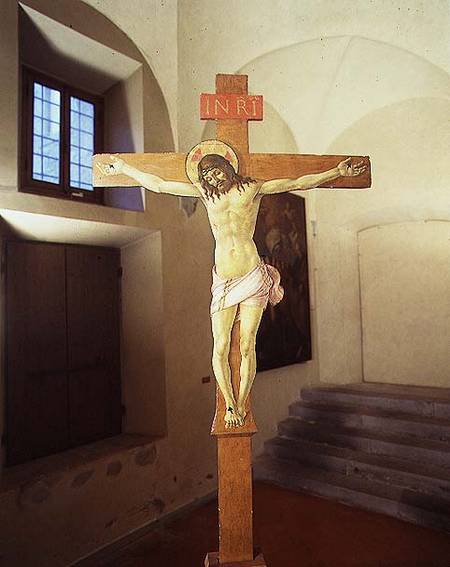Crucifix (tempera on wood) van Sandro Botticelli