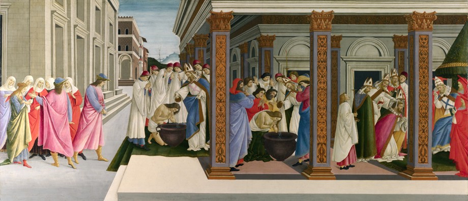 Three Miracles of Saint Zenobius van Sandro Botticelli