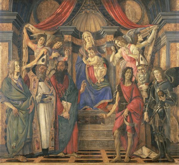 Enthroned Madonna / Botticelli / c.1490 van Sandro Botticelli