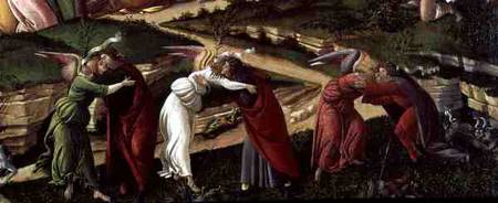 Mystic Nativity  (detail of 22825) van Sandro Botticelli