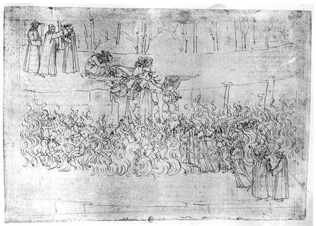 Purgatory from 'The Divine Comedy' by Dante Alighieri (1265-1321) van Sandro Botticelli