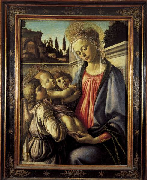 S.Botticelli / Mary w.Child & Angels van Sandro Botticelli