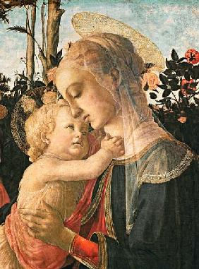 Madonna and Child with St. John the Baptist, detail of the Madonna and Child (detail from 93886)