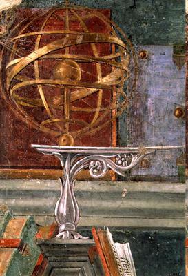 Detail from St.Augustine in his study showing an armillary sphere (see also 44371)