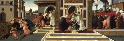 Vier Szenen aus dem Leben des heiligen Zenobius van Sandro Botticelli