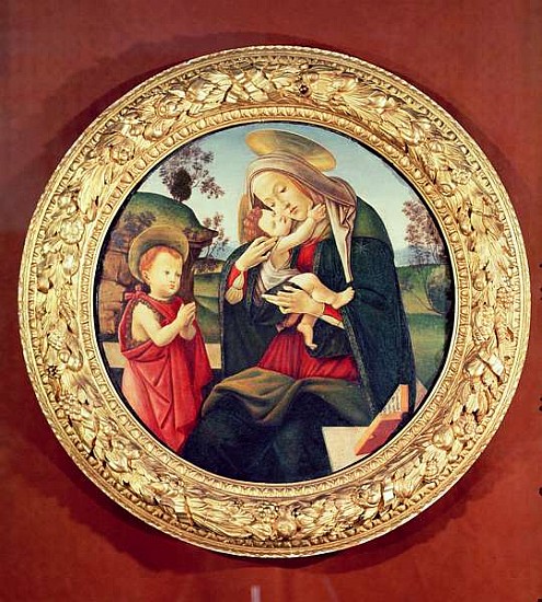 Virgin and Child with John the Baptist van Sandro Botticelli