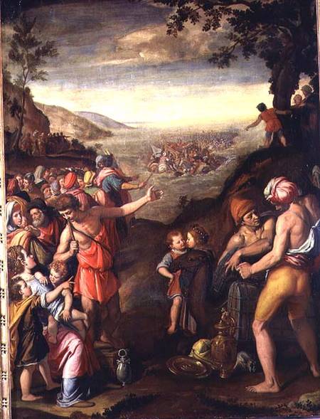 The Crossing of the Red Sea van Santi di Tito