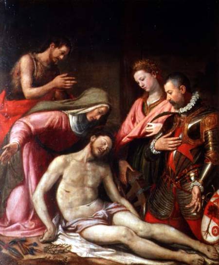 The Deposition of Christ with St. John the Baptist, St. Catherine of Alexandria and a Donor van Santi di Tito