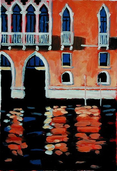 Palazzo, Venice (oil on card)  van Sara  Hayward