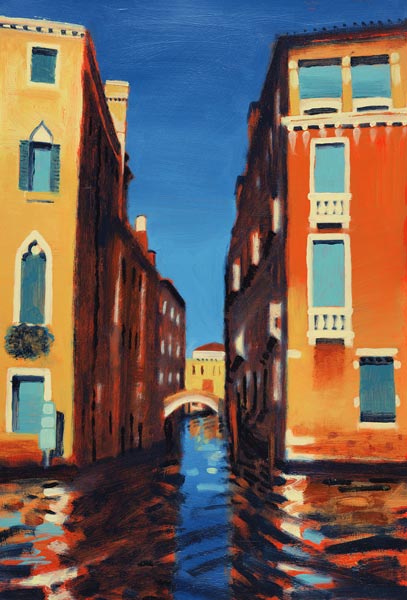 Rio del Duca, Venice (oil on card)  van Sara  Hayward